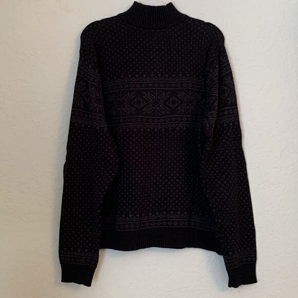 NORTHWEST Mens Fair Isle Mock Neck Sweater Size2XL - Picture 3 of 13